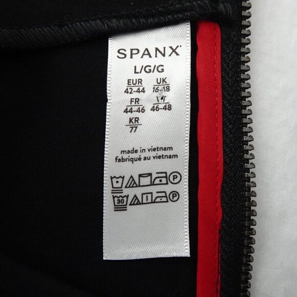Spanx Perfect Fit & Flare Dress Women's Size L Black Stretch - Picture 7 of 10